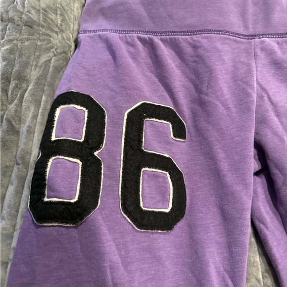 Pink Victoria’s Secret purple sweatpants.    Wide leg. - Picture 2 of 6